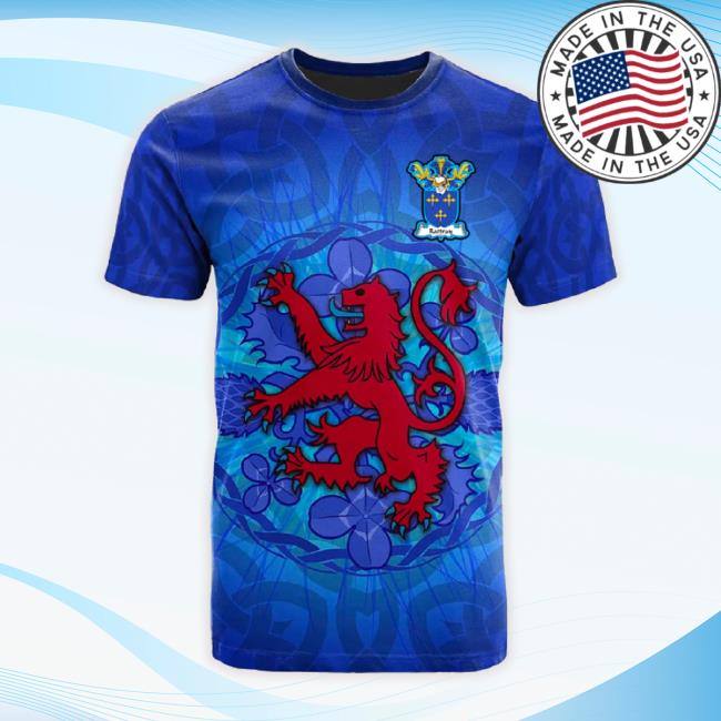 1Sttheworld Tee - Rattray Family Crest Lion With Scotland Thistle Sweaters